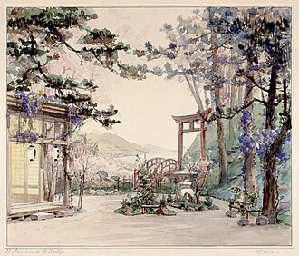 Set design by Bailly and Jambon for Act I in the 1906 production