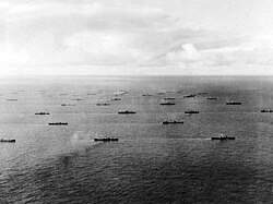 Allied convoy near Iceland, 1942