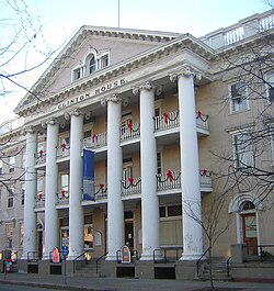 Clinton House, a 19th-century building in downtown Ithaca