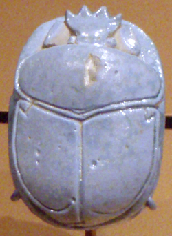 Commemorative Marriage Scarab for Queen Tiye from Amenhotep III