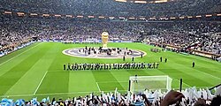 Closing ceremony prior to the match