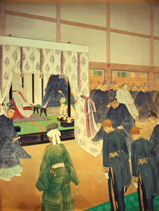 Emperor Meiji receives Dutch Minister-Resident Dirk de Graeff van Polsbroek in 1868