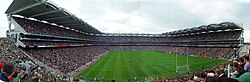 Croke Park, the headquarters of the Gaelic Athletic Association, has been used for Irish matches.