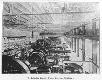 The central power plant for the pumping stations of the New Orleans drainage system, 1904