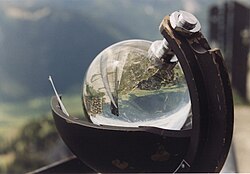 A Campbell–Stokes sunshine recorder