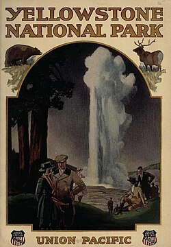 Union Pacific Railroad brochure promoting travel to the park (1921)