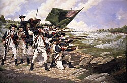The Battle of Long Island, one of the largest battles of the American Revolutionary War, which took place in Brooklyn on August 27, 1776