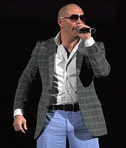 Pitbull performing in 2011
