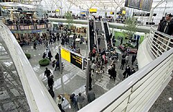 The gigantic airport set built for the film.