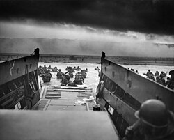 American troops landing at Normandy, WWII