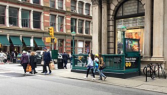 568 Broadway (building that replaced The Metropolitan Hotel) is on the right.