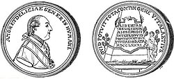 A medal minted during the reign of Joseph II, Holy Roman Emperor, commemorating his grant of religious liberty to Jews and Protestants in Hungary—another important reform of Joseph II was the abolition of serfdom.
