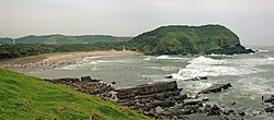 Coffee Bay, a small seaside resort on the Wild Coast, known for the Hole-in-the-wall, its views and beaches
