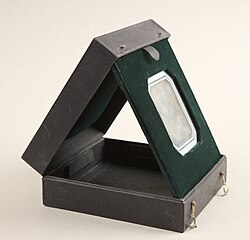 Daguerreotype mounted on a box, in the National Archives of Estonia