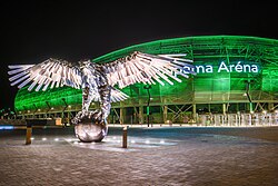 The Groupama Aréna, home of Ferencvárosi TC, a UEFA Category 4 Stadium
