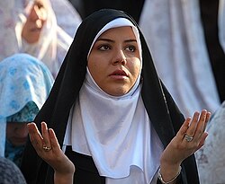 A woman wearing an Islamic veil