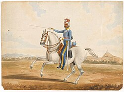 c. 1847 painting of a Madras Light Cavalry sowar
