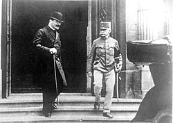 Hungarian Prime Minister Tisza and Chief of the Army General Staff Hötzendorf in Vienna, 15 July 1914