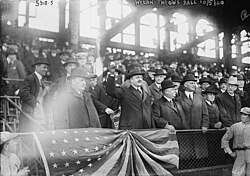 Hylan attending the 1920 World Series at Ebbets Field.