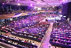 Worship service at Noah's Ark Auditorium, affiliated to the Full Life Christian Centre, in 2019, in Uyo, Nigeria