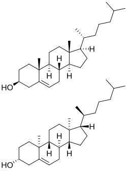 nat-cholesterol (top) and ent-cholesterol (bottom)