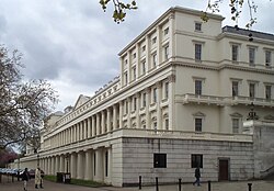 The current premises of the Royal Society, 6–9 Carlton House Terrace, London (first four properties only)