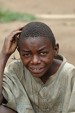Mutwa boy in the village Shasha in North Kivu during 2007 conflicts