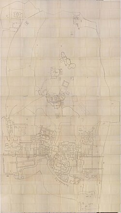 A map[g] of Changdeokgung, Changgyeonggung, and the rear gardens (c. 1908)