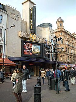 A former Warner Village Cinema in Leicester Square, in the West End of London, England. These cinemas operated from 1996 until 2004, and are now part of the Vue network of multiplexes.