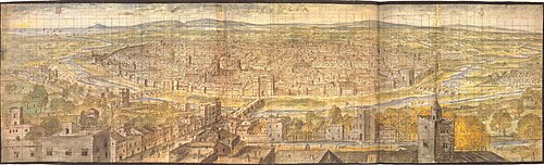 View of Valencia by Anton van den Wyngaerde (1563)