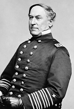 David Farragut, first full admiral in the US Navy