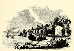 In 1843, Kansas City was depicted in a history of Oregon.