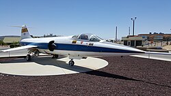 NASA F-104 on display at Edwards Air Force Base.
