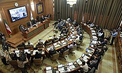 The city council of Tehran meets in September 2015