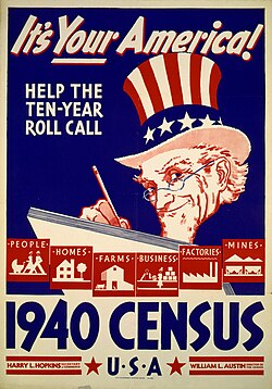 1940 U.S. census poster