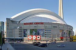 Toronto FC games are very occasionally played in the Rogers Centre, home of Major League Baseball's Toronto Blue Jays.