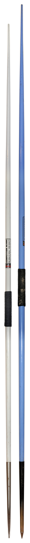 A women's (600-g, left) and men's (800-g, right) javelin.