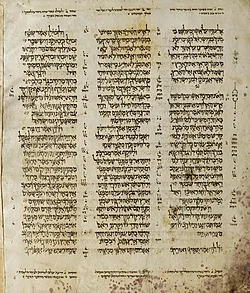 Aleppo Codex, a Tanakh produced in Tiberias in the 10th century