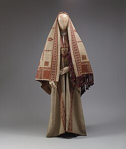 19th century women's thobe from Palestine