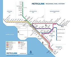 Map of Metrolink