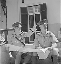 General Sir Archibald Wavell, Commander-in-Chief, India, and General Sir Claude Auchinleck, Commander-in-Chief Middle East, 8 September 1941.