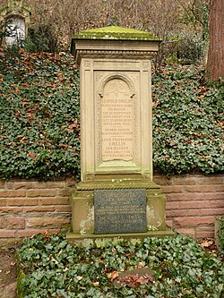 Leopold Gmelin's grave on the Mountain Cemetery in Heidelberg in the Dept. E
