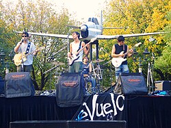 Outdoor rock music concert in Plaza de los Aviadores (Aviators Square)