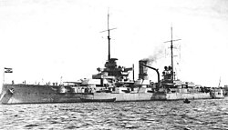 Nassau class battleship: the wing (side) turrets could not fire cross-deck (across the ship).