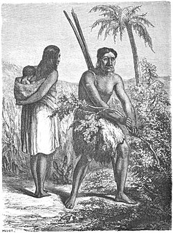 Enxet people in an engraving of 1861 published in Le Tour du Monde.