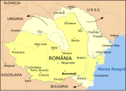 Romania's territorial losses in the summer of 1940. Of these territories, only Northern Transylvania was regained after the end of World War II