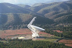 The Green Bank Telescope is one of the radio telescopes used by the Breakthrough Listen project to search for alien communications.