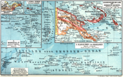 Map of Kaiserwilhelmsland, 1884–1919