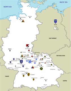 US Army units in West Germany, 1987