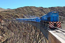 Tren a las Nubes crossing La Polvorilla viaduct